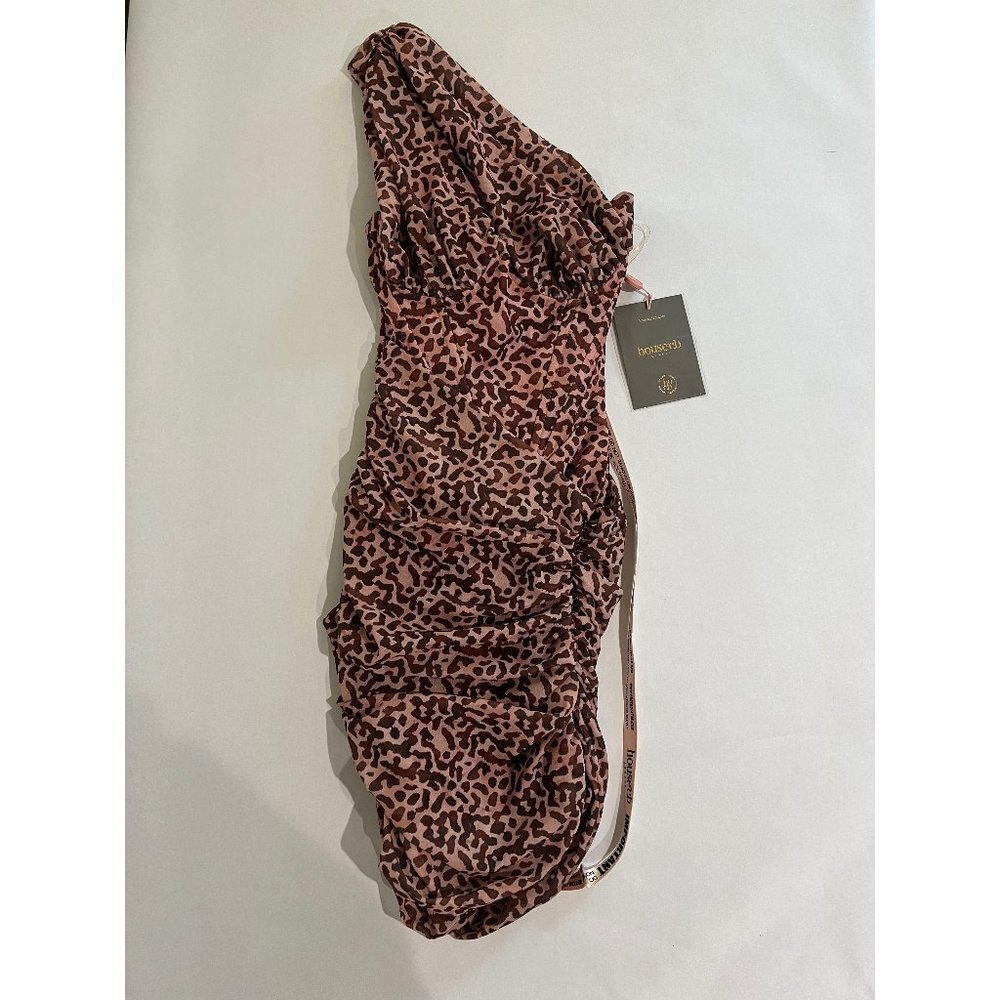 NWT House of CB Clementine Cut Out Mini Dress in Animal Print